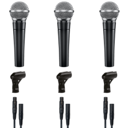 SHURE SM58 - Pack de 3 avec...